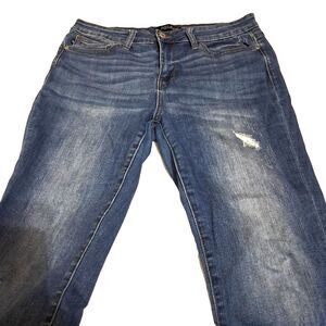 Judy Blue Size 31 Straight Fit Distressed Denim Jeans JB8277DK